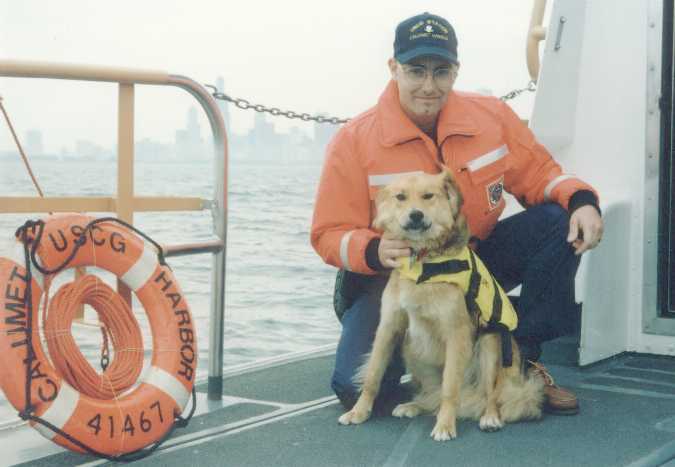 A photo of a Coast Guard mascot