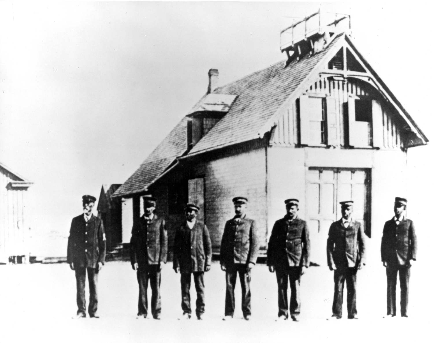 Rare photo showing the heroic Pea Island Lifesaving Station crew commanded by famed African American keeper Richard Etheridge. (Coast Guard Collection) Rare photo showing the heroic Pea Island Lifesaving Station crew commanded by famed African American keeper Richard Etheridge. (Coast Guard Collection)