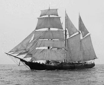 Faded photograph of a barkentine similar in size and rig of the Ephraim Williams. (Library of Congress) Faded photograph of a barkentine similar in size and rig of the Ephraim Williams. (Library of Congress)