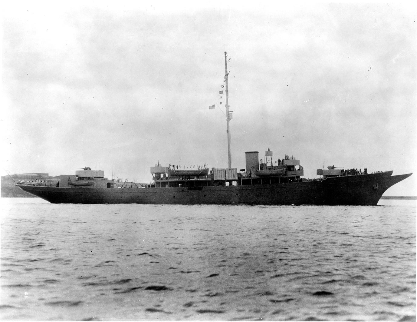 4. Photo of USS Sea Cloud during its deployment as a weather ship. (U.S. Coast Guard photo) 4. Photo of USS Sea Cloud during its deployment as a weather ship. (U.S. Coast Guard photo)