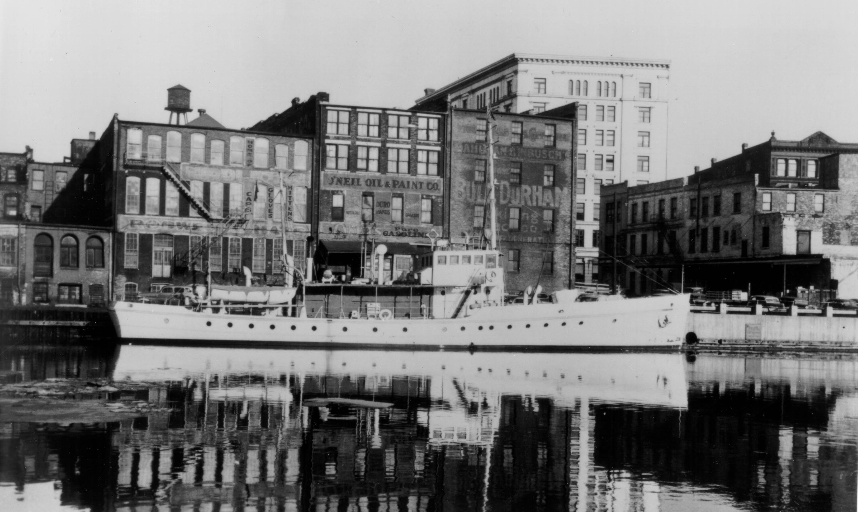 A rare 1927 image of the Coast Guard Cutter Antietam, another Prohibition interdiction vessel Commissary Steward First Class Alphonzo F. Barbour served on. (U.S. Coast Guard)