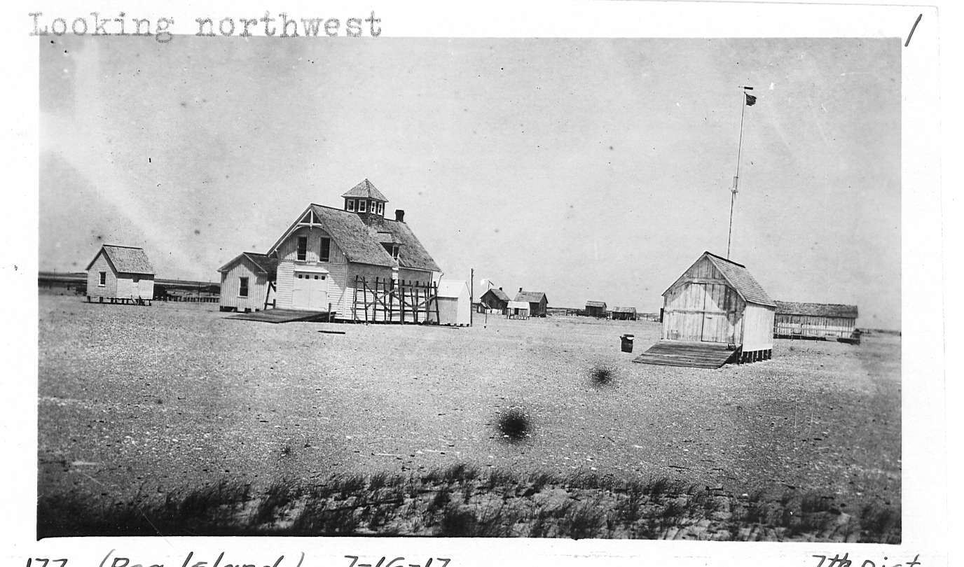 Vintage photograph of the Pea Island Station taken in July 1917. (Coast Guard photo)